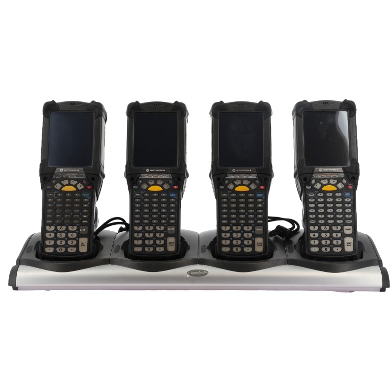 3Pcs Motorola Barecode Scanner MC9090-GF0H9EGA2WR+1Pcs MC9090-GF0HBEGA2WR+Charging Base CHS9000+4001CR_AC Power Adapter (E9)