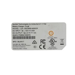 Symbol Battery Charger SAC4000-4000CR + 4Pcs Symbol Li-ion3.7v Battery 82-90005-04 (E12)