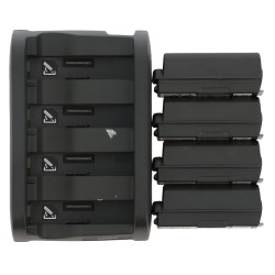 Symbol Battery Charger SAC4000-4000CR + 4Pcs Symbol Li-ion3.7v Battery 82-90005-04 (E12)