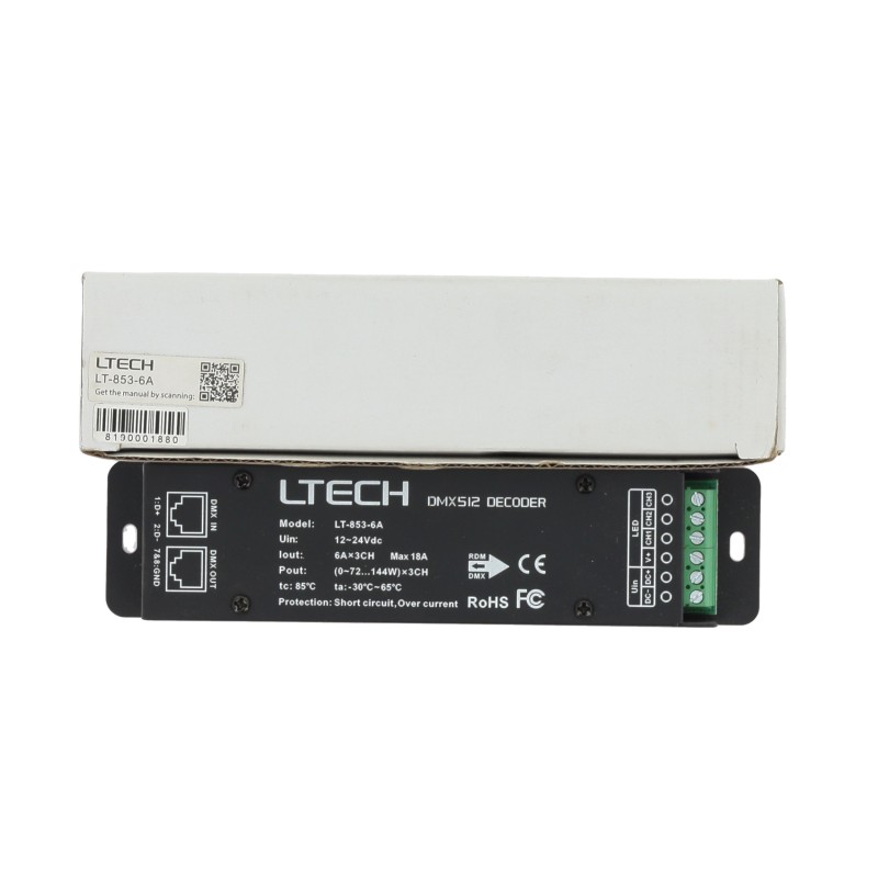 Ltech DMX512 Decoder LT-853-6A 12-24VAC (E4)