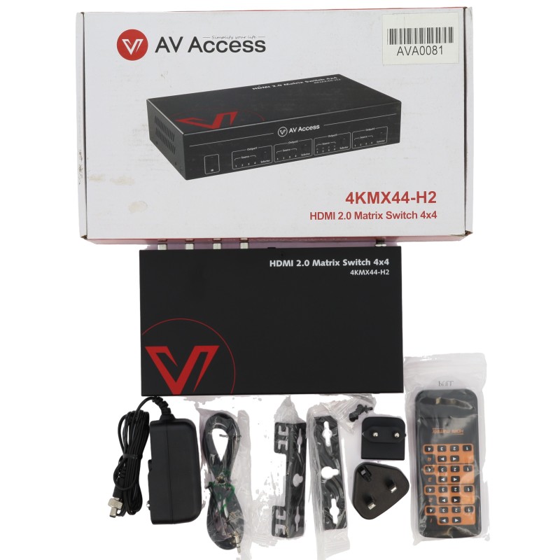 AV Access HDMI 2.0 Matrix Switch 4x4 4KMX44-H2 (E1)