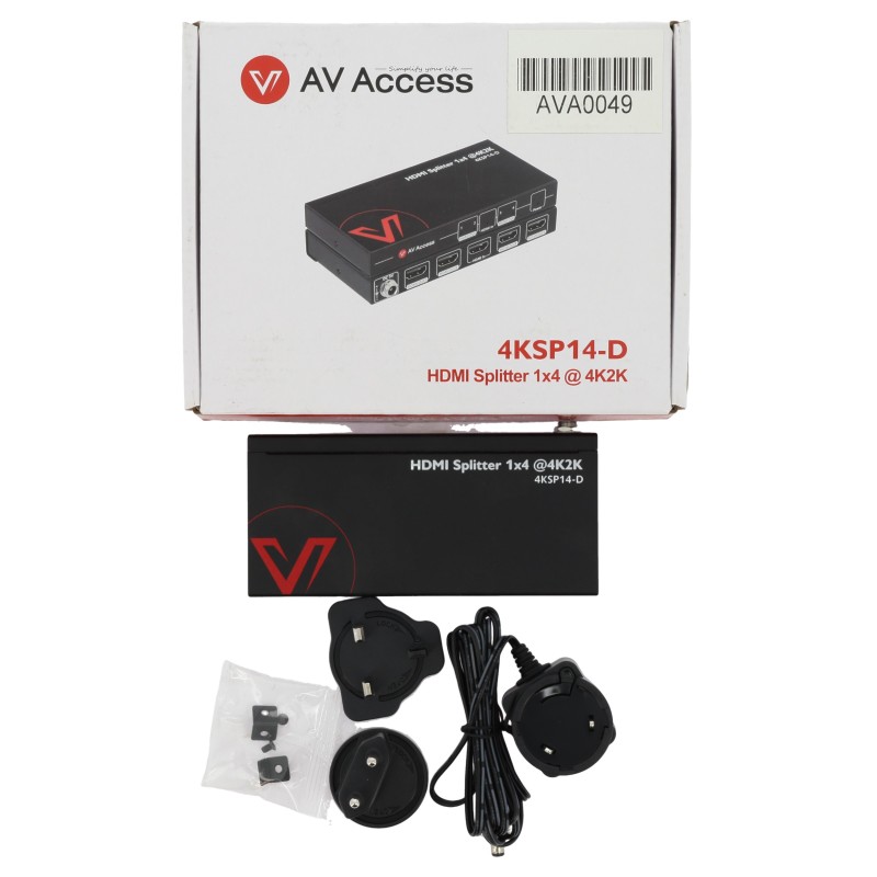 AV Access HDMI Splitter 1x4 @4K2K 4KSP14-D (E1)